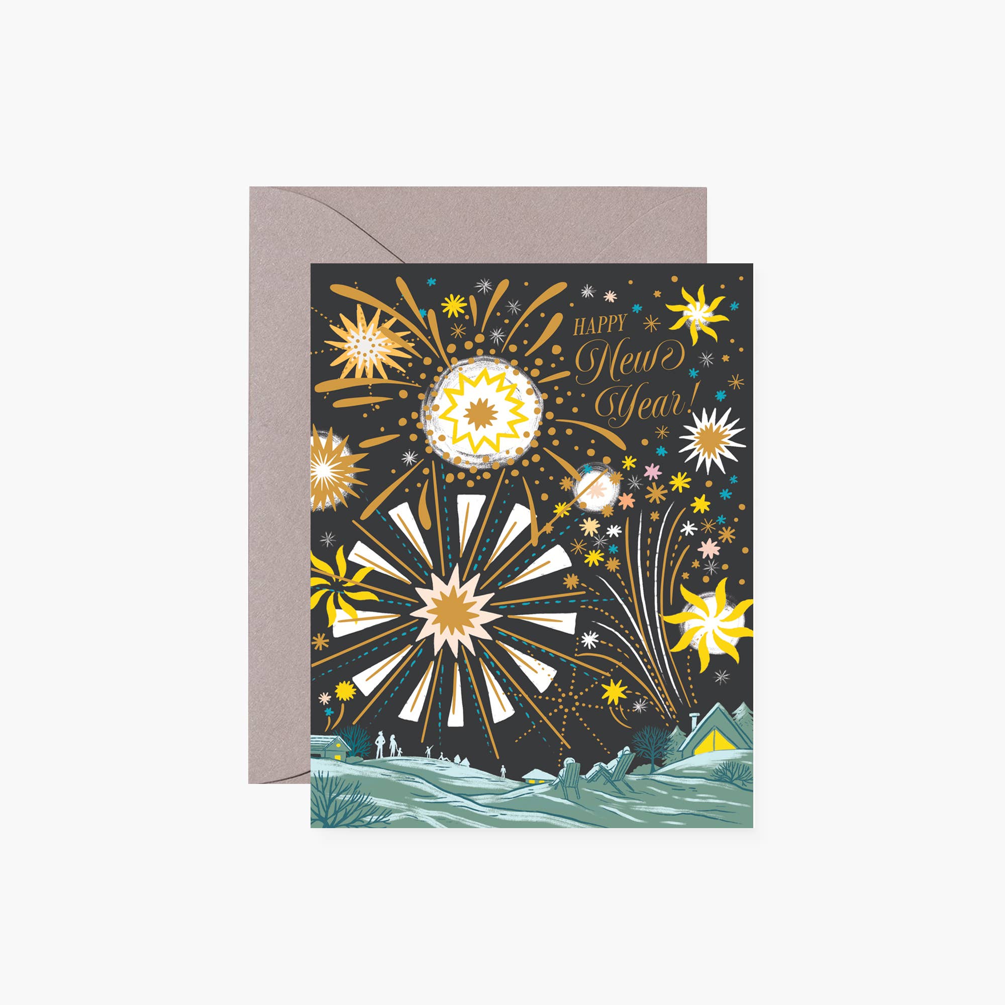 Botanica Paper Co. - Wholesale New Year's card - FIREWORKS, HAPPY NEW YEAR | greeting card