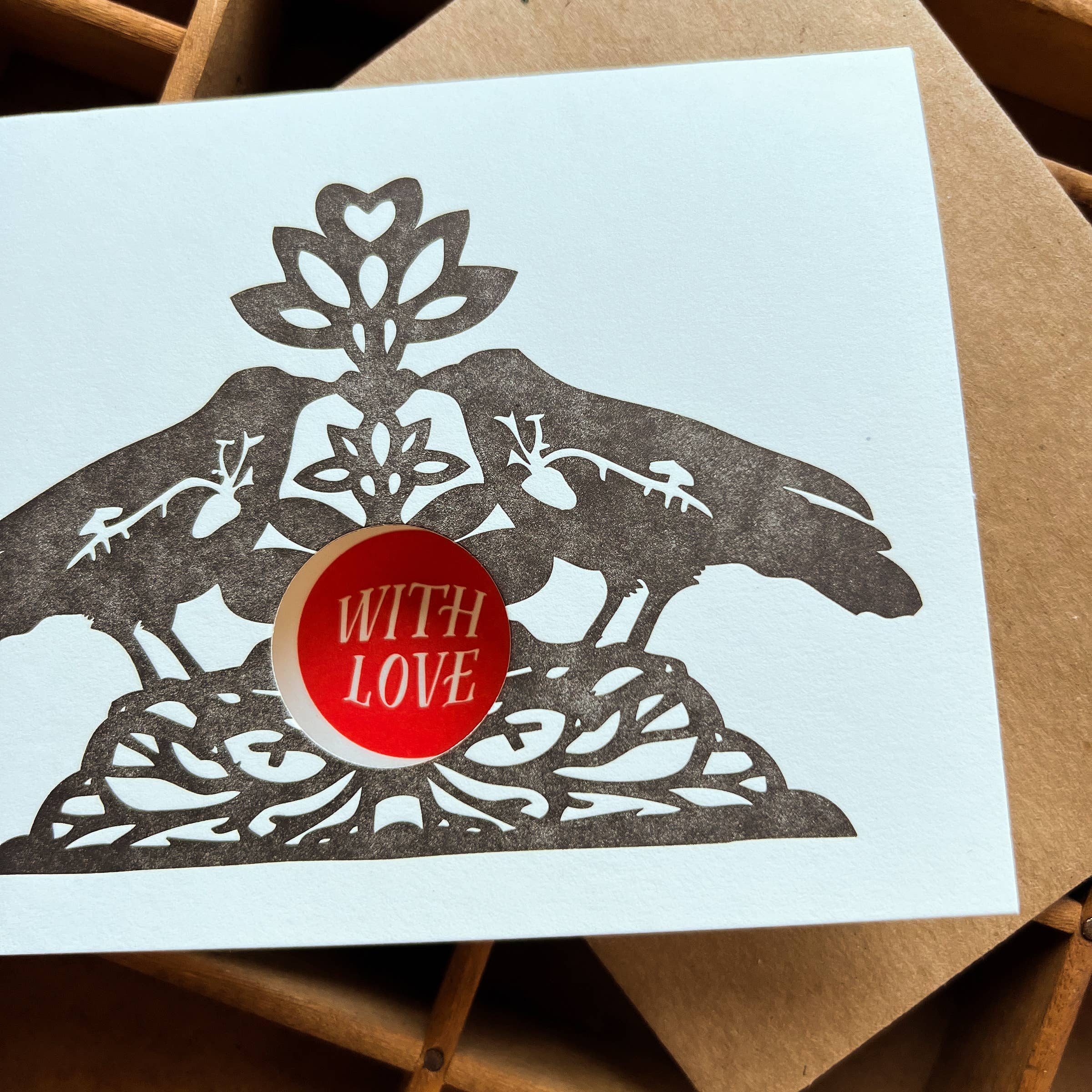 Blackbird Letterpress - Wholesale Love Card - lovebirds with love card4