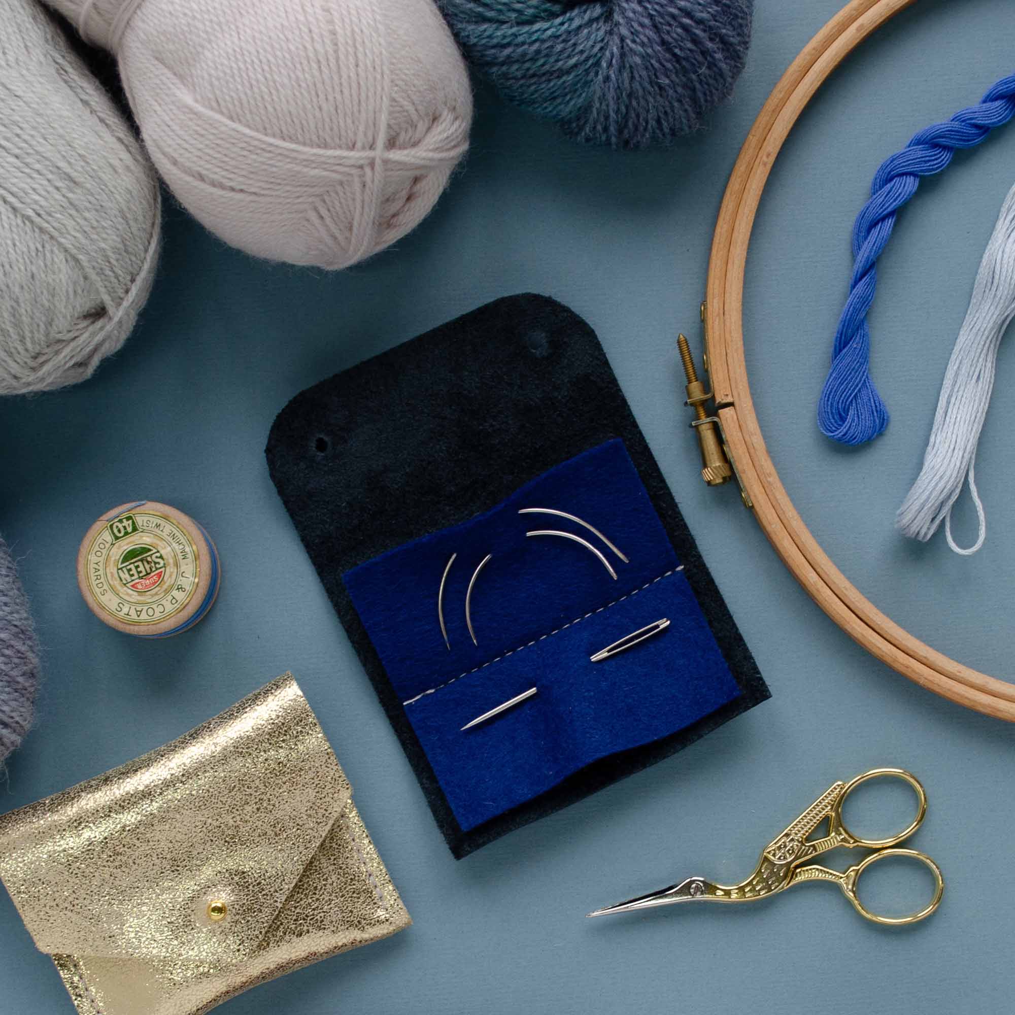 Studio Lowen - Vente Accessoire de broderie/point de croix - Mini étui à aiguilles à coudre en cuir30