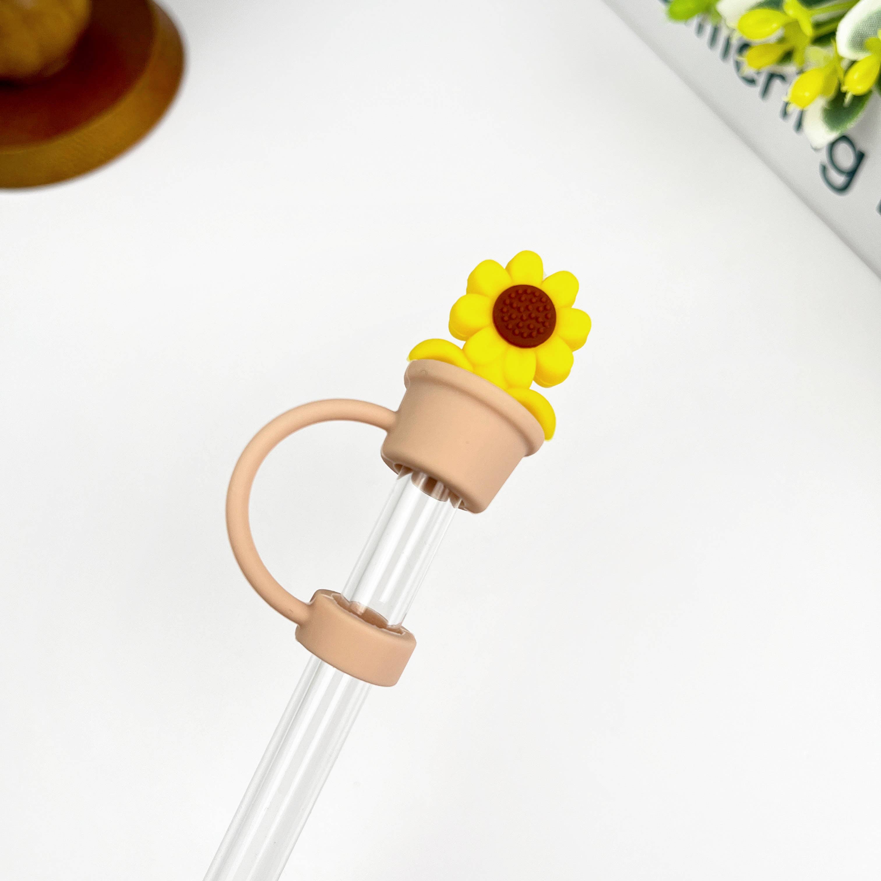 SoapElenGlen - Wholesale Drinking Straw - Sunflower Straw Topper2