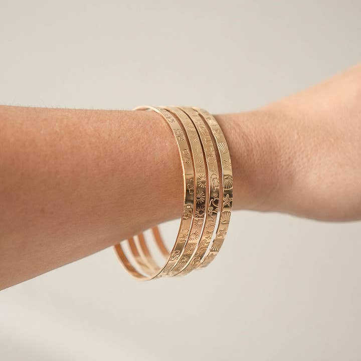 Aja Jewelry - Wholesale Bangle Bracelet - Puakenikeni Bangle2