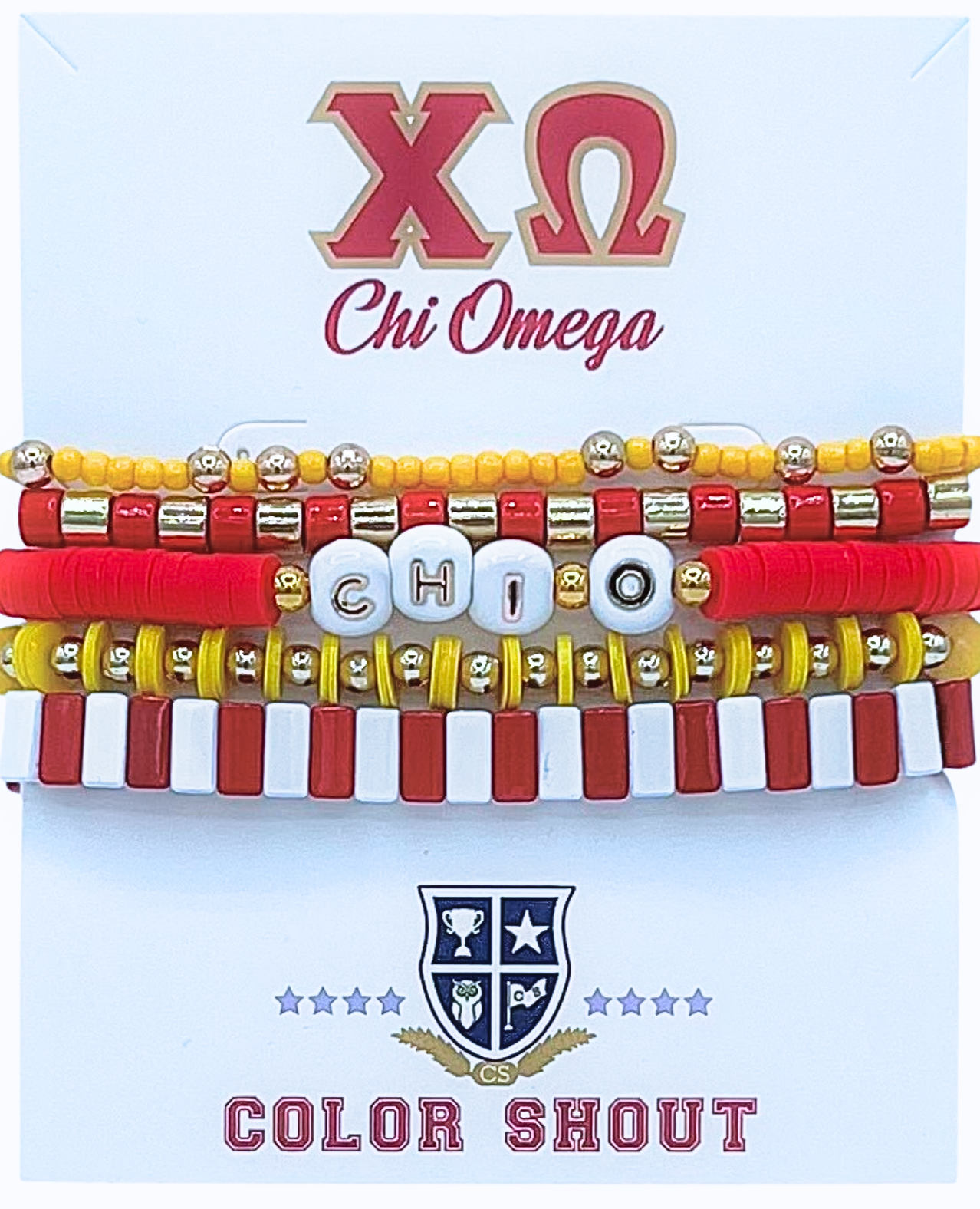 Color Shout - Wholesale Beaded Bracelet - Sorority 5 Bracelet Mega Stack5