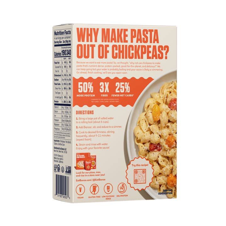 Banza - Wholesale Pasta - Banza Shells 6-Pack | High Protein, Lower Carb, GF Pasta1