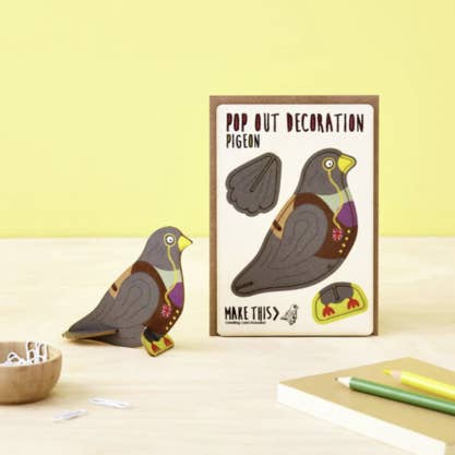 Pop Out Pigeon Card for wholesale by ikonink