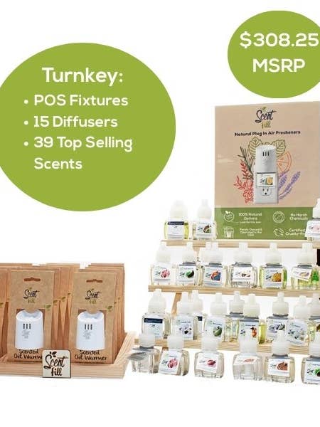 Retail Partner Curated Starter Kit Diffusers POP Displays for wholesale by Scent Fill
