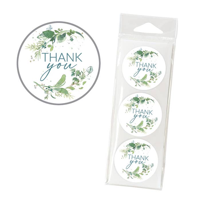 GINA B DESIGNS - Wholesale Sticker - Envelope Seals - Greenery Sprigs