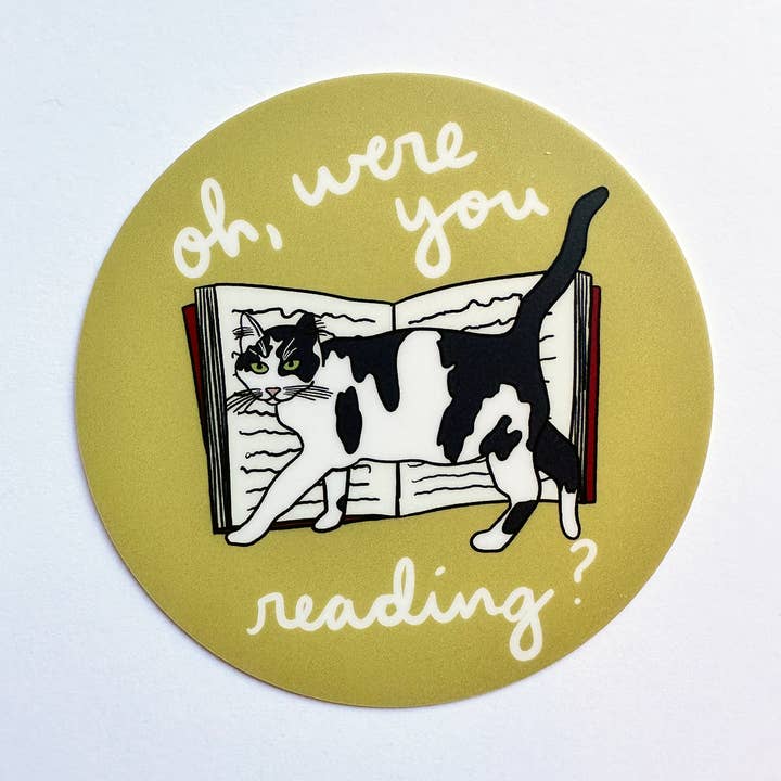 Made by Nilina – Großhandel Aufkleber – Aufdringlicher Katzen-Aufkleber aus Vinyl, zum Lesen, Bücher, Literatur0