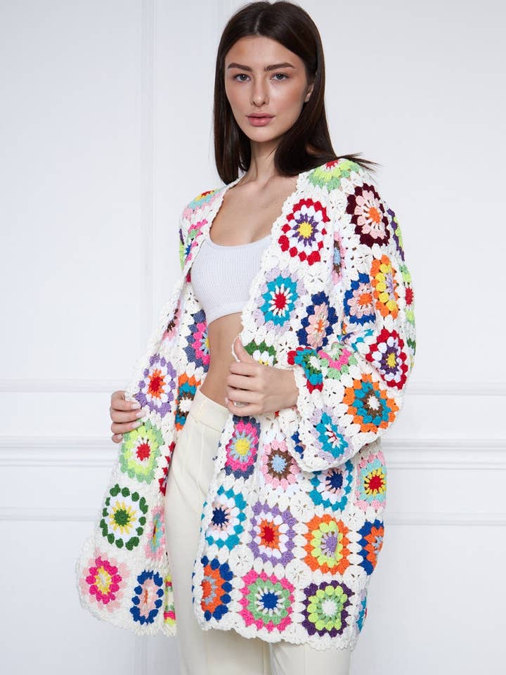 White Bohemian Jacket for wholesale by chandakashop