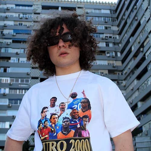 Retro Football Gang - Wholesale T-shirt met print - Uniseks - Alle Sterren EURO 20002