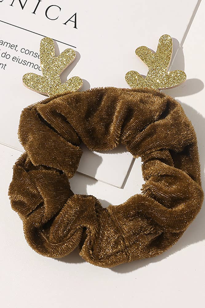 UNISHE - Vente Ensemble d'accessoires pour cheveux – femme - Corde à cheveux de cerf de Noël en velours uni MOQ, 5 pièces, ZK4264