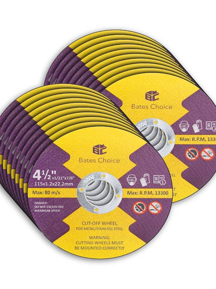 Discos de Corte, 20 Unidades, 4 1/2” x 7/8” por atacado de Bates Choice