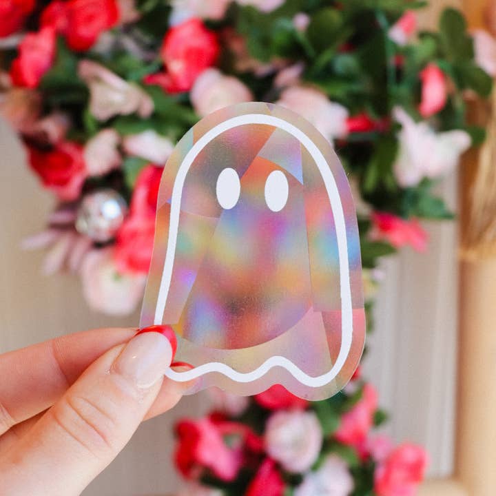 Ghost Mini Suncatcher Sticker Halloween for wholesale by Little Viper Co