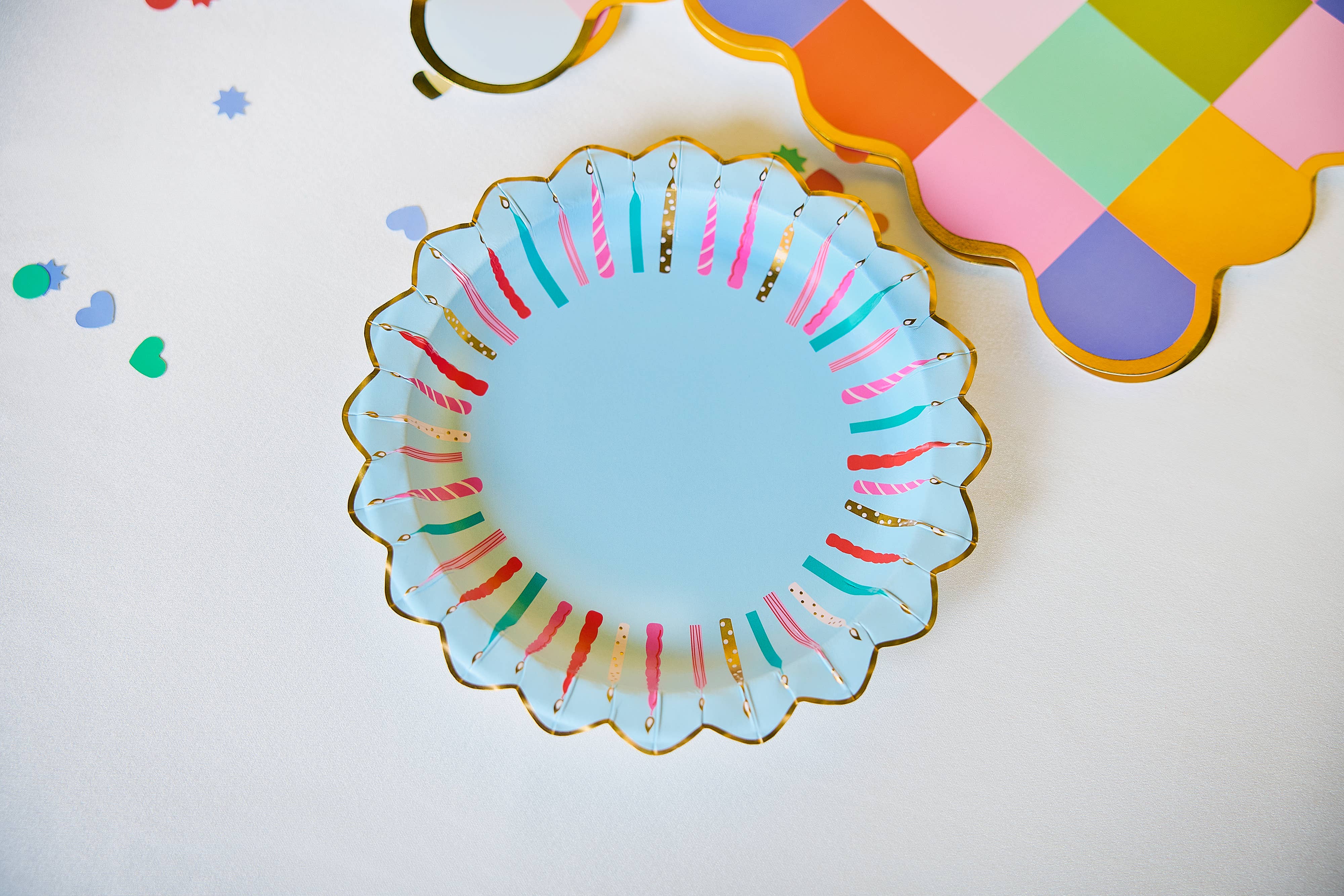 Packed Party - Wholesale Disposable Plate - Birthday Wishes Dessert Plate Set6