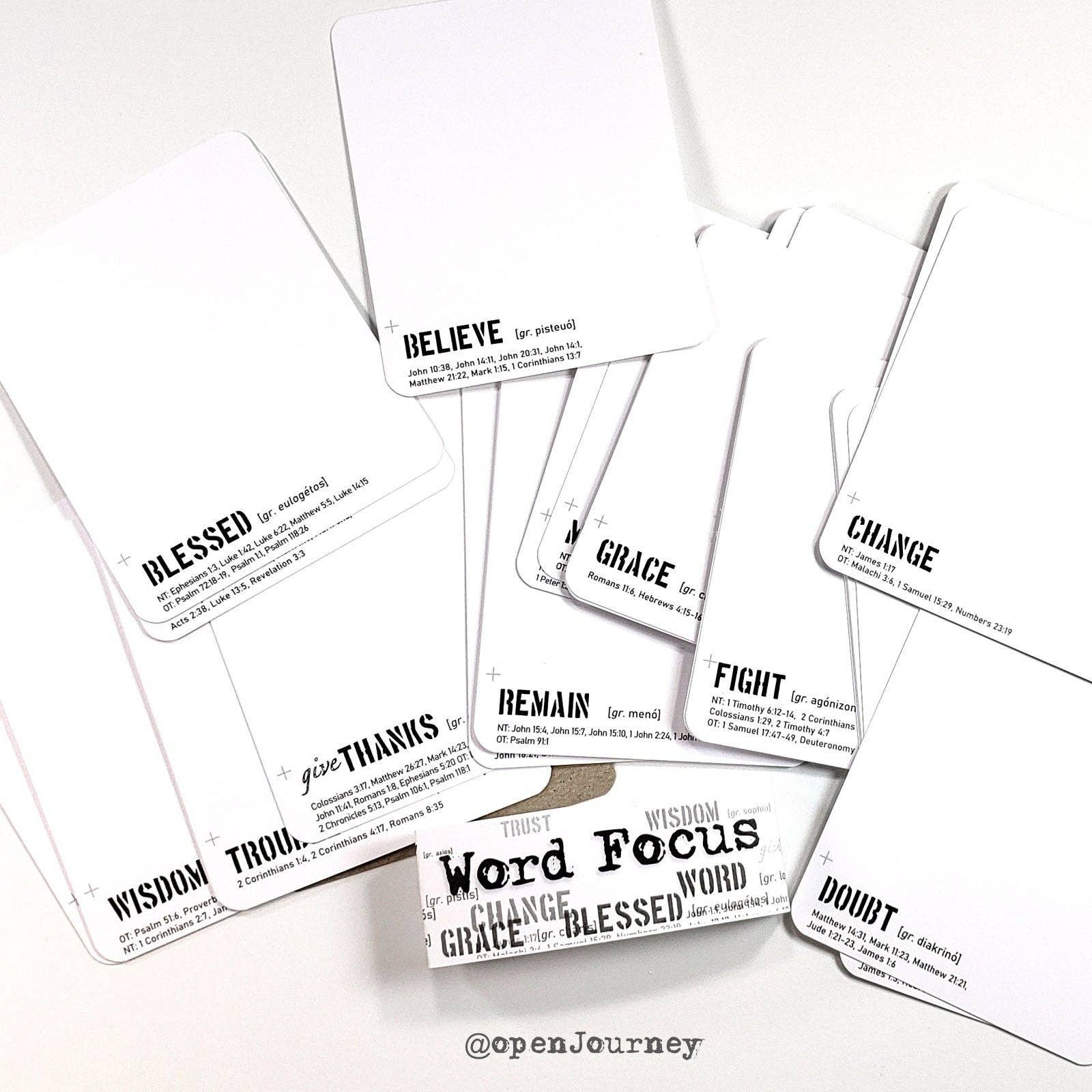 Open Journey - Wholesale Journal/Diary - Word Focus 40 LARGE journaling card set5