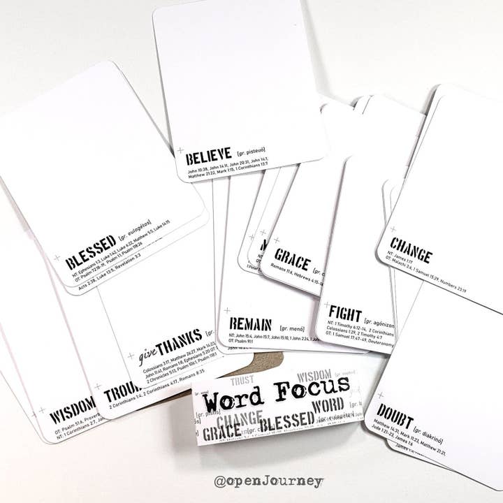 Open Journey - Wholesale Journal/Diary - Word Focus 40 LARGE journaling card set5