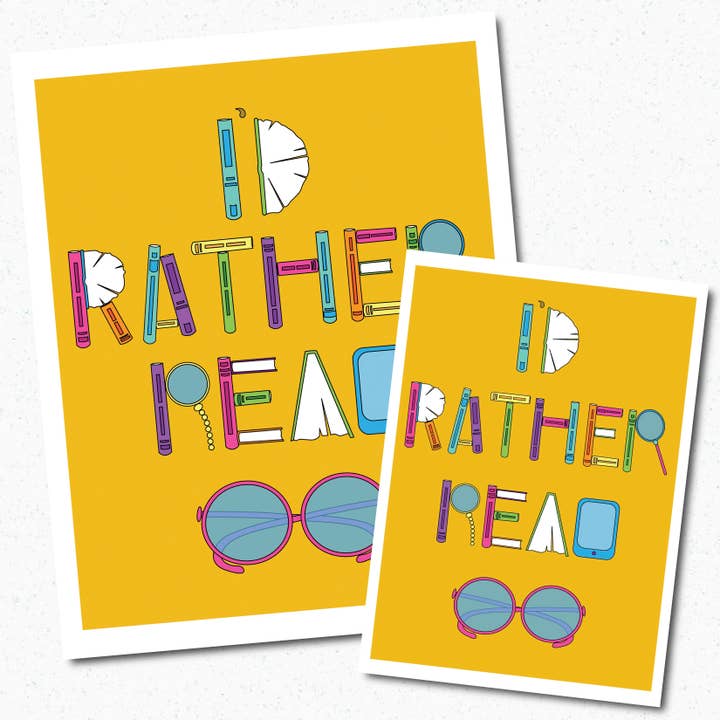 Prefiro Ler Fine Art Print por atacado de Paper for the People