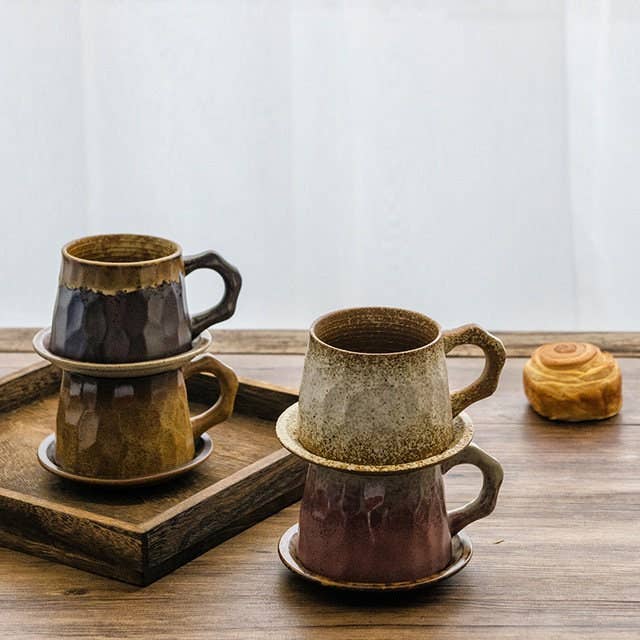 Gohobi - Wholesale Coffee Mug - Gohobi Handmade stoneware Coffee cup and saucer Japanese mug