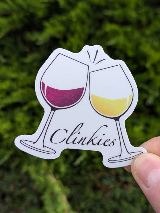 Autocollant de vin mignon, "Tchin-tchin !" pour la vente par ek.gfx