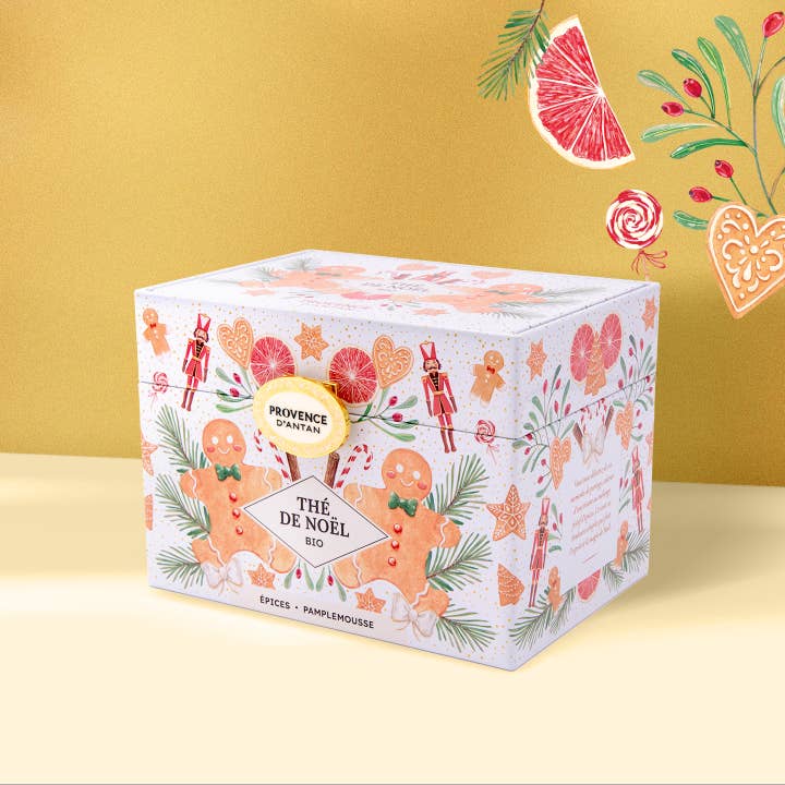 Kerstthee Cadeauset Specerijen & Biologische* Grapefruit 20 zakjes voor wholesale door PROVENCE D'ANTAN