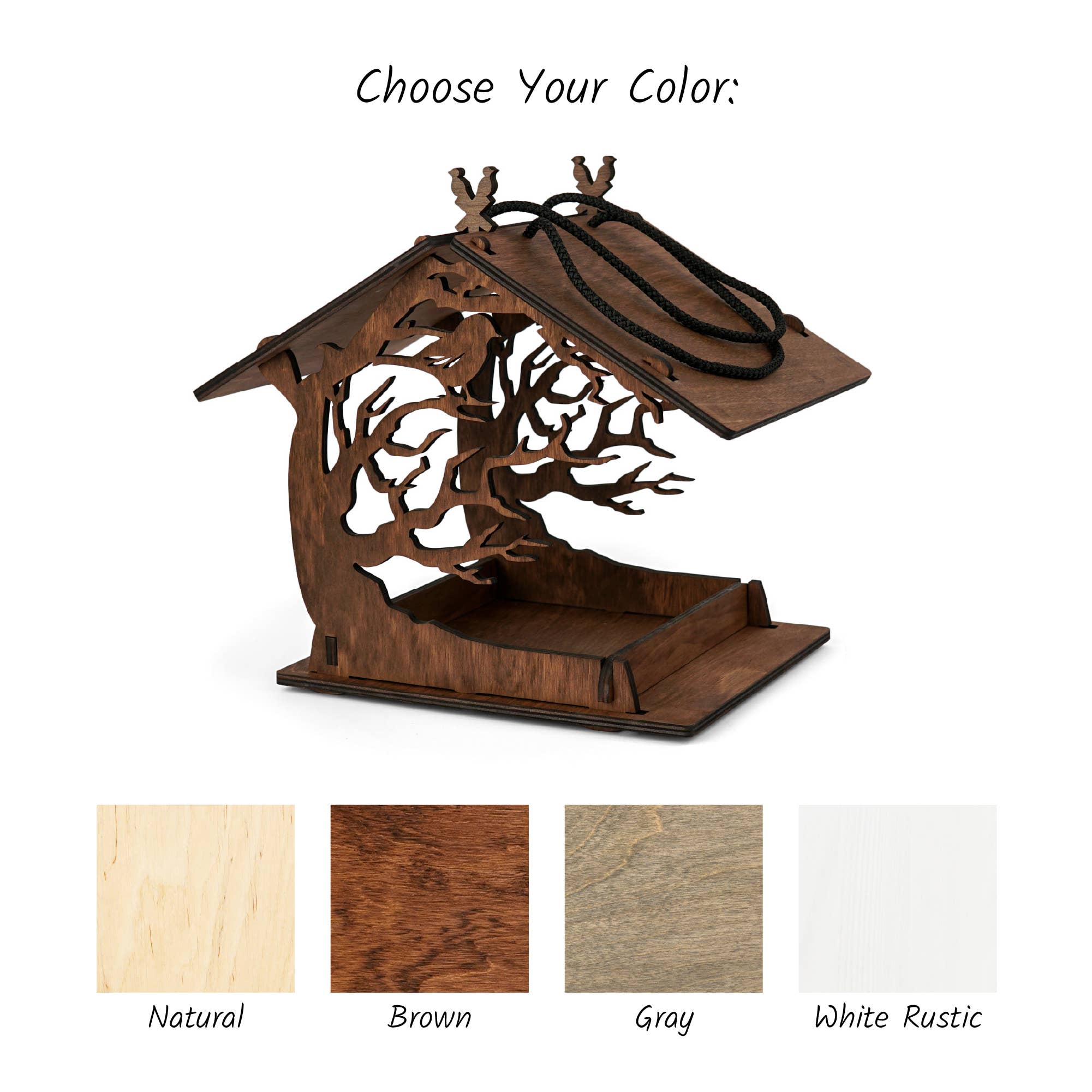 PromiDesign - Wholesale Bird Feeder - Wooden bird feeder "Sitting Bird"0