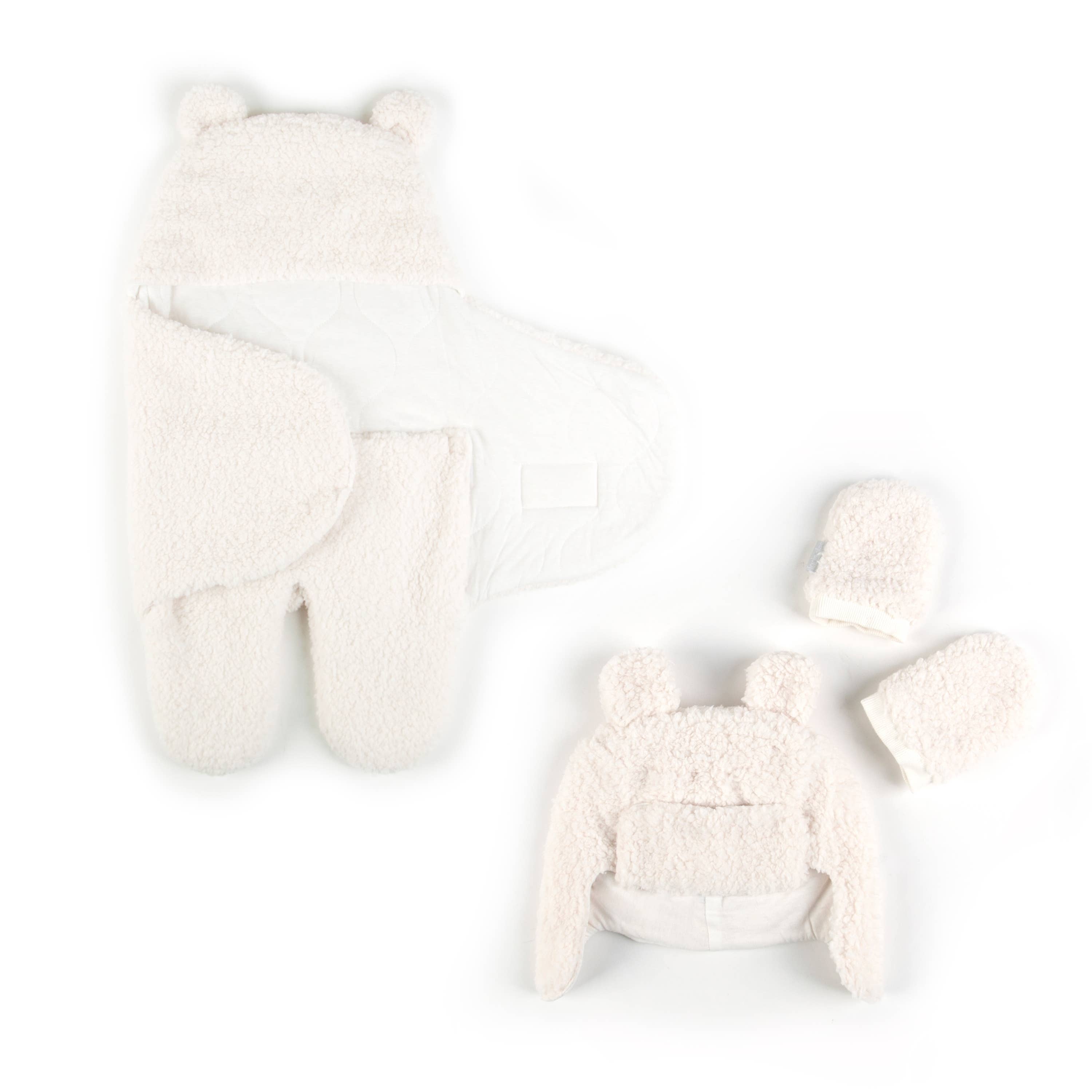 Tadpoles | Baby + Kids | Home + Play - Wholesale Swaddle - Baby - Tadpoles Super Soft Plush Sherpa Swaddle Wrap, Ivory, Blush0