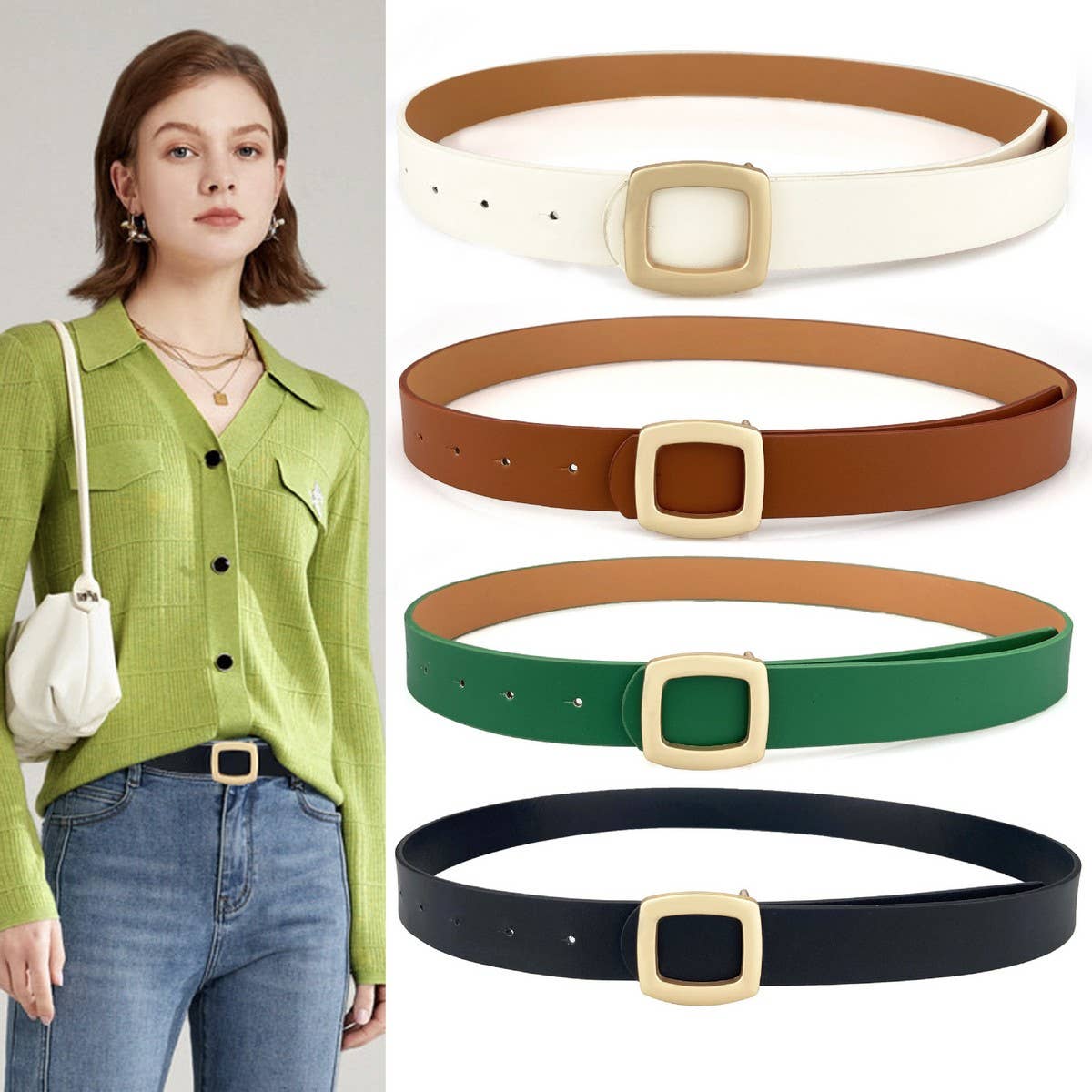 ACCITY - Wholesale Belt - Women's - WOMEN MINIMALIST FASHION JOKER DECORATIVE BELT_CWABE014411