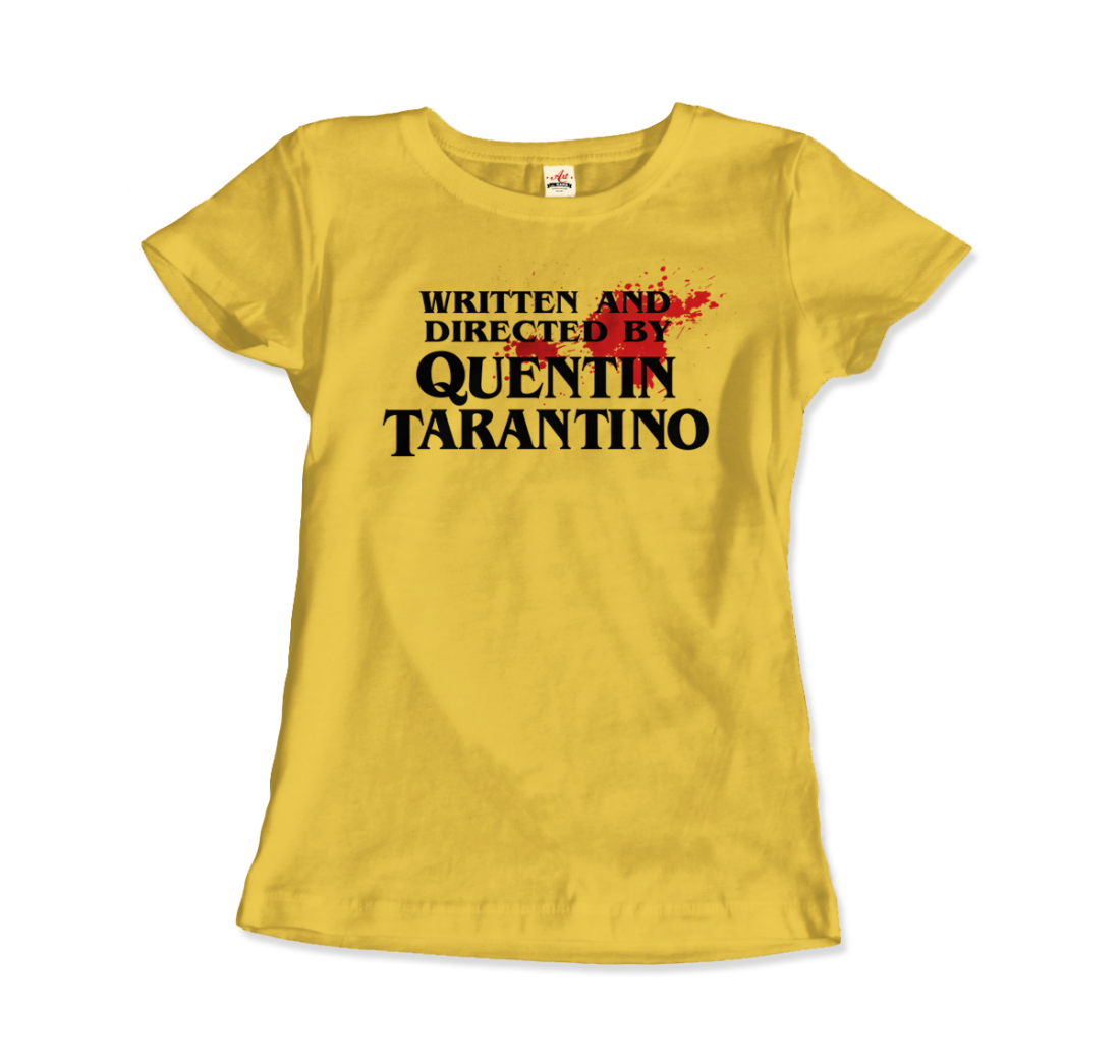 Art-O-Rama Shop - Wholesale Screen Printed T-Shirt - Women's - Written and Directed by Quentin Tarantino (Bloodstained) T-Shirt1