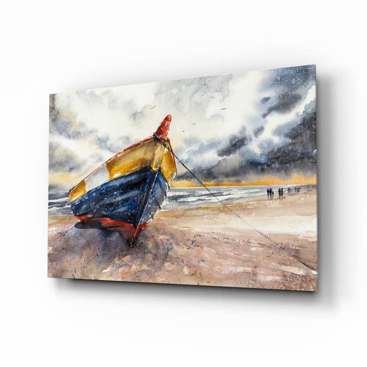 Solo kanot glasväggkonst för wholesale av Insigne