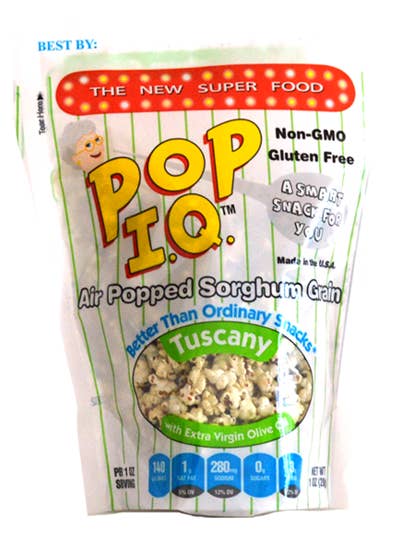 Tuscany Olive Oil Organic Air Popped Sorghum Grain - 12 Pack for wholesale by Pop i.Q.
