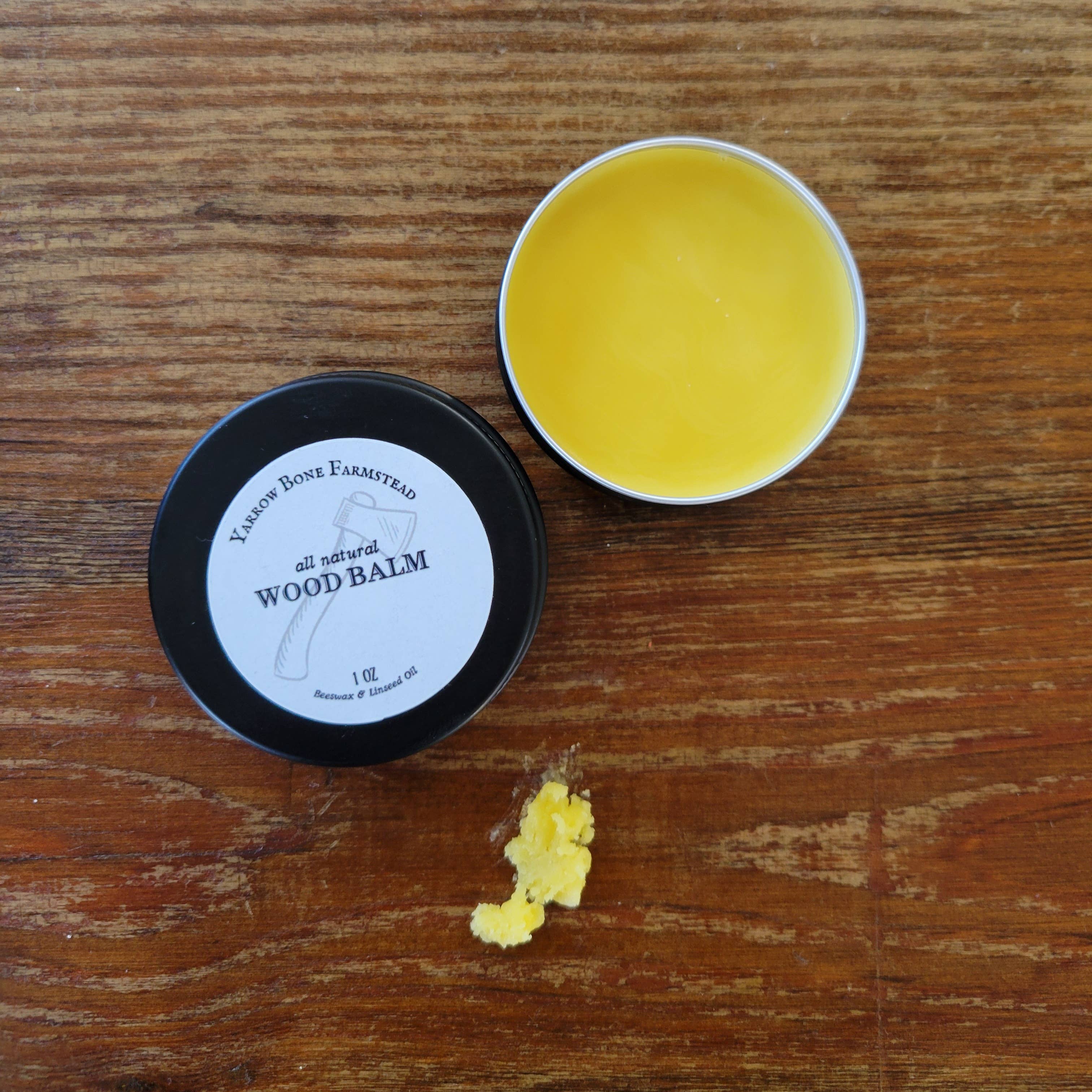 Yarrow Bone Farmstead - Wholesale Wood butter - 2oz Beeswax & Linseed Oil Wood Balm1