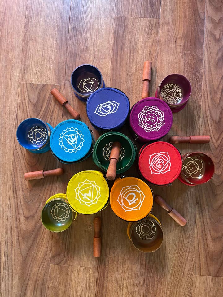 Chakra Tibetan Singing Bowls Set for Meditation and Healing for wholesale by Like International