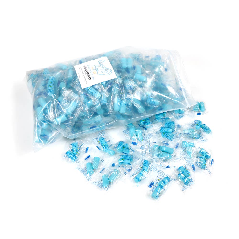 Quality Plugs - Wholesale Earplugs - 200 Pair Foam Ear Plugs Individually Wrapped NRR 32dB1