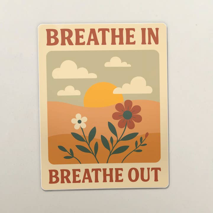 Breathe In Breathe Out Sticker: Pilates & Spa Vinyl Decal
for wholesale by Flow State Supply Co.