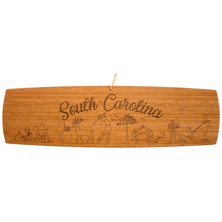 Totally Bamboo - Vendita all'ingrosso Taglieri per formaggio - Tagliere per salumi dello Stato della Carolina del Sud, 30" x 8,5"