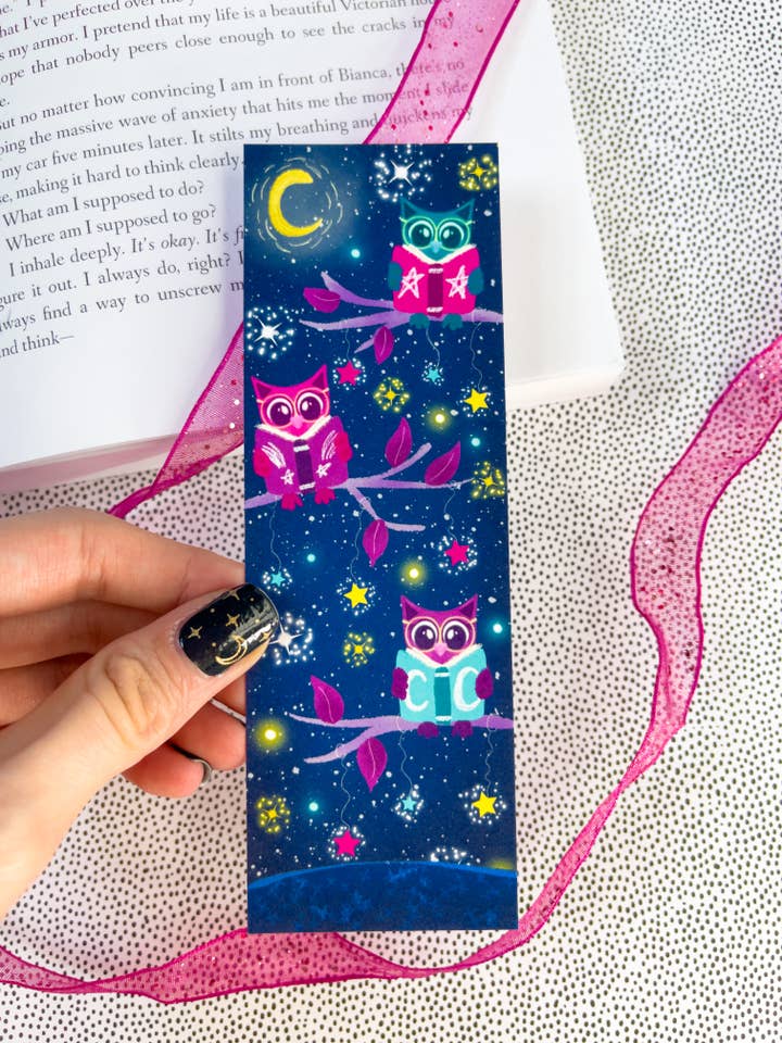 Lesezeichen Eulen lesen für den Großhandel von Emily Cromwell Designs