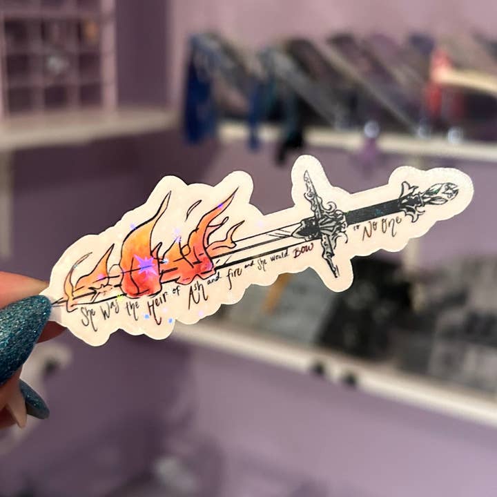 TOG Ash and Fire Sword Sticker for wholesale by Awfullynerdy.co