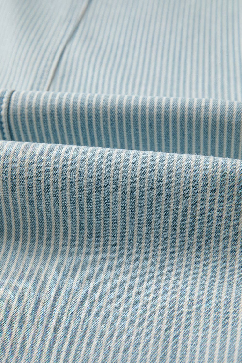 Sky Blue Stripe Mid Rise Drawstring Waist Jeans for wholesale on Faire8