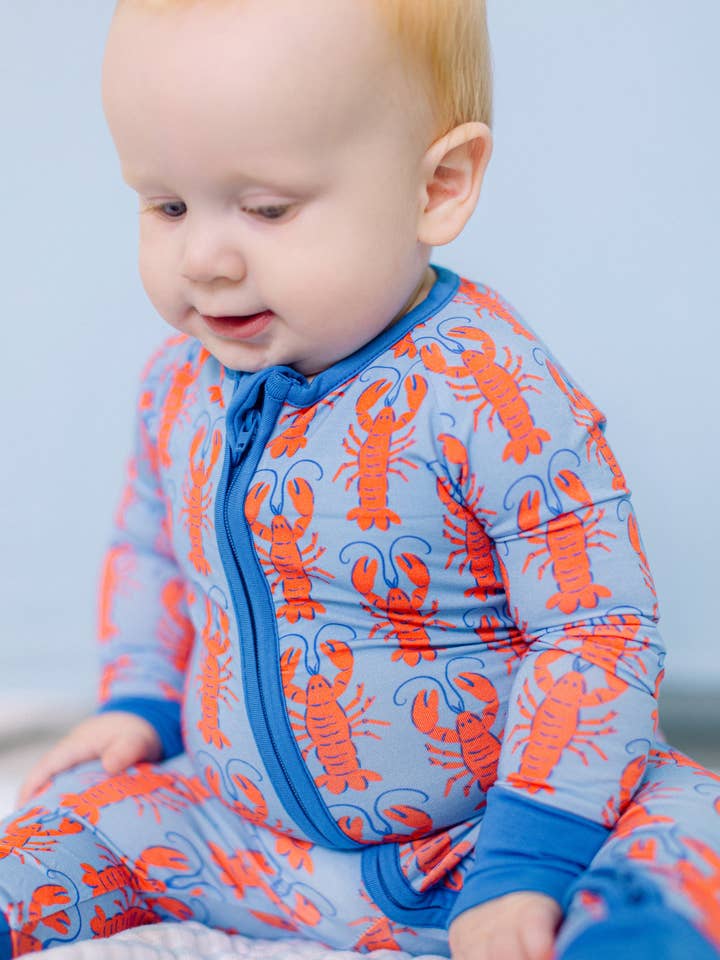 Poppy Kids Co - Wholesale Jumpsuit - Baby - Lobster Premium Zipper Romper1