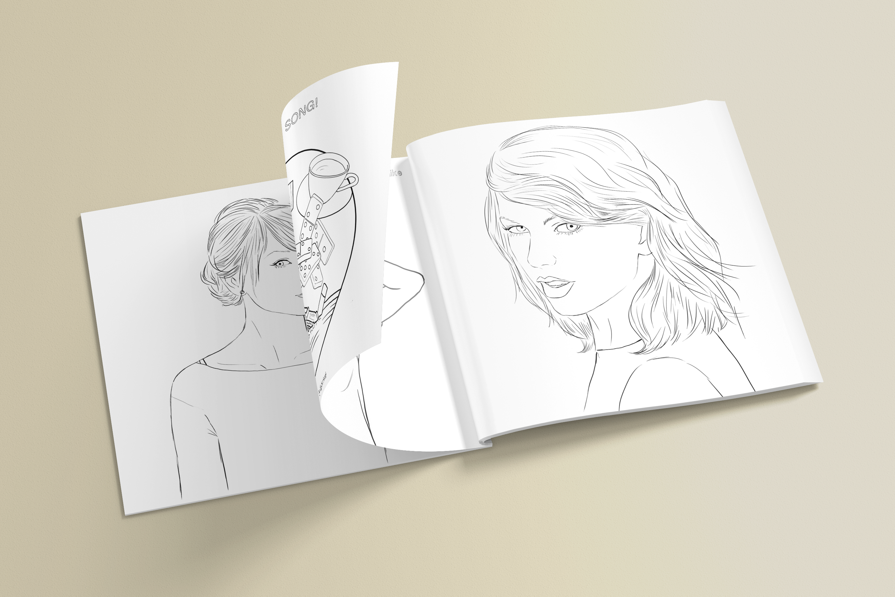 I Love Mel – wholesale Målarbok - Vuxen – Colour Me Swiftly - Inofficiell Taylor Swift Målarbok14