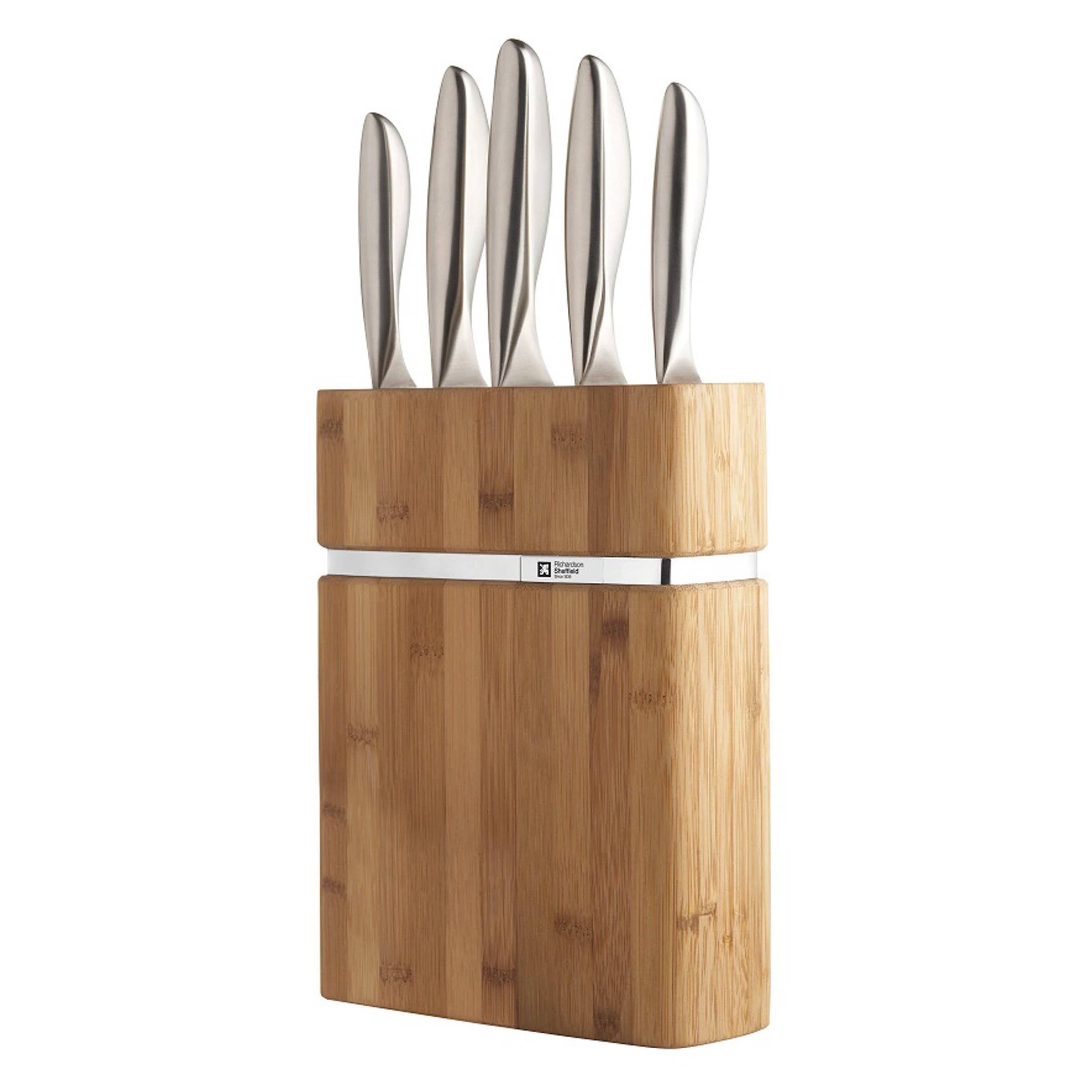 Amefa Couzon - Wholesale Knife Set - FORME - Bamboo Block 5 Kitchen Knives - Richardson0
