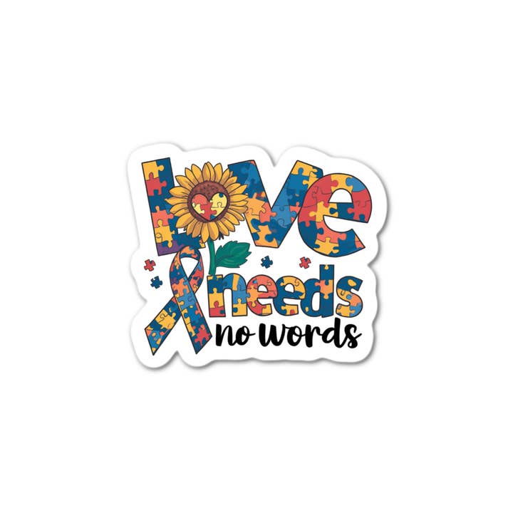 O Amor Não Precisa de Palavras Consciencialização do Autismo por atacado de Stick-It Expressions