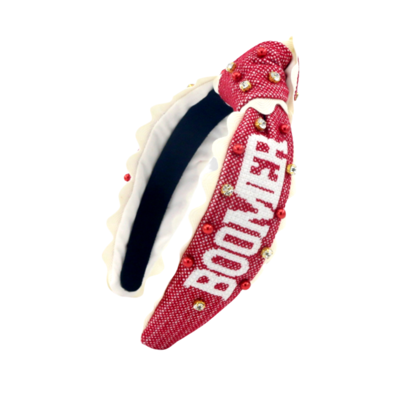 Brianna Cannon – wholesale Pannband - Barn – Oklahoma Barnstorlek BOOMER SOONER Korsstygn Hårband2