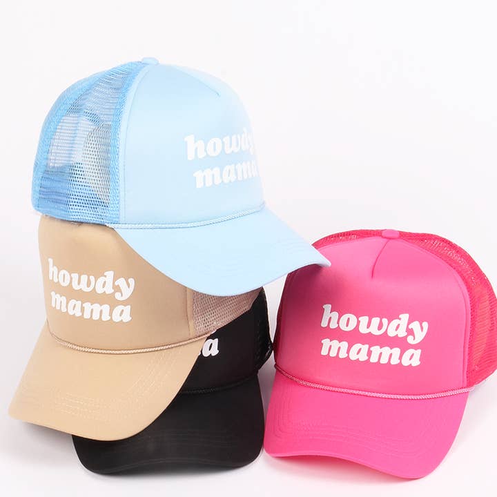 WESTERN HOWDY MAMA CHOOSE HAPPINESS MESH Trucker hat for wholesale by David And Young