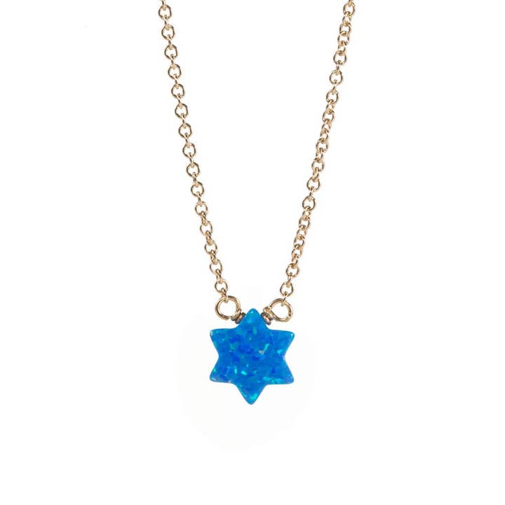 Halsketting „STAR OF DAVID” in opaal voor wholesale door bara boheme