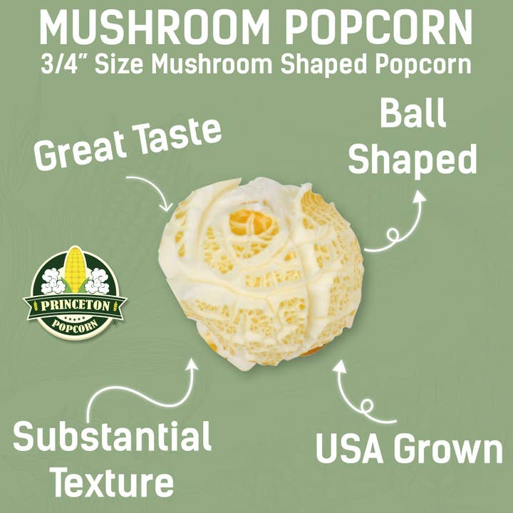 Princeton Popcorn Company, LLC - Vendita all'ingrosso Semi per popcorn - 6 libbre (confezione da 3 da 2 libbre) Chicchi di Popcorn a Fungo Princeton Popcorn Farmer Direct, Non-OGM, Senza Glutine, a Forma di Palla, Chicchi di Popcorn Extra Grandi, Olio per Popcorn da Fornello