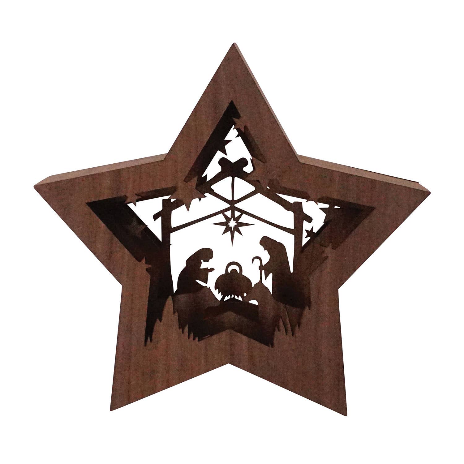 Bright Ideas - Wholesale Christmas Decoration - Nativity Cut Out Star w/LED and Timer SPECIAL BUY ORIG $350