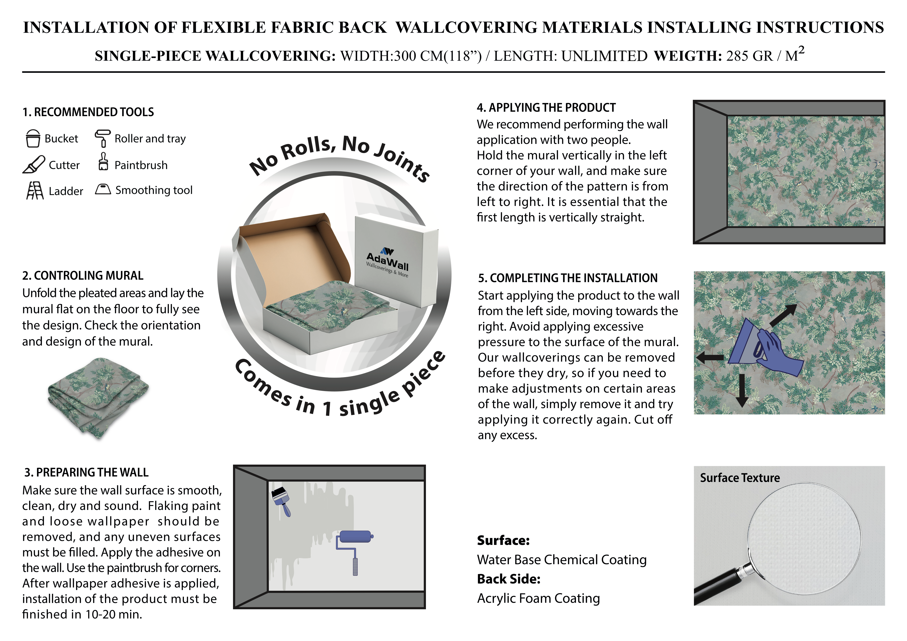 GK Home Decor - Venta al por mayor Papel pintado - Murales de papel pintado Chinoiserie Serene Blossom ilustrado a mano3