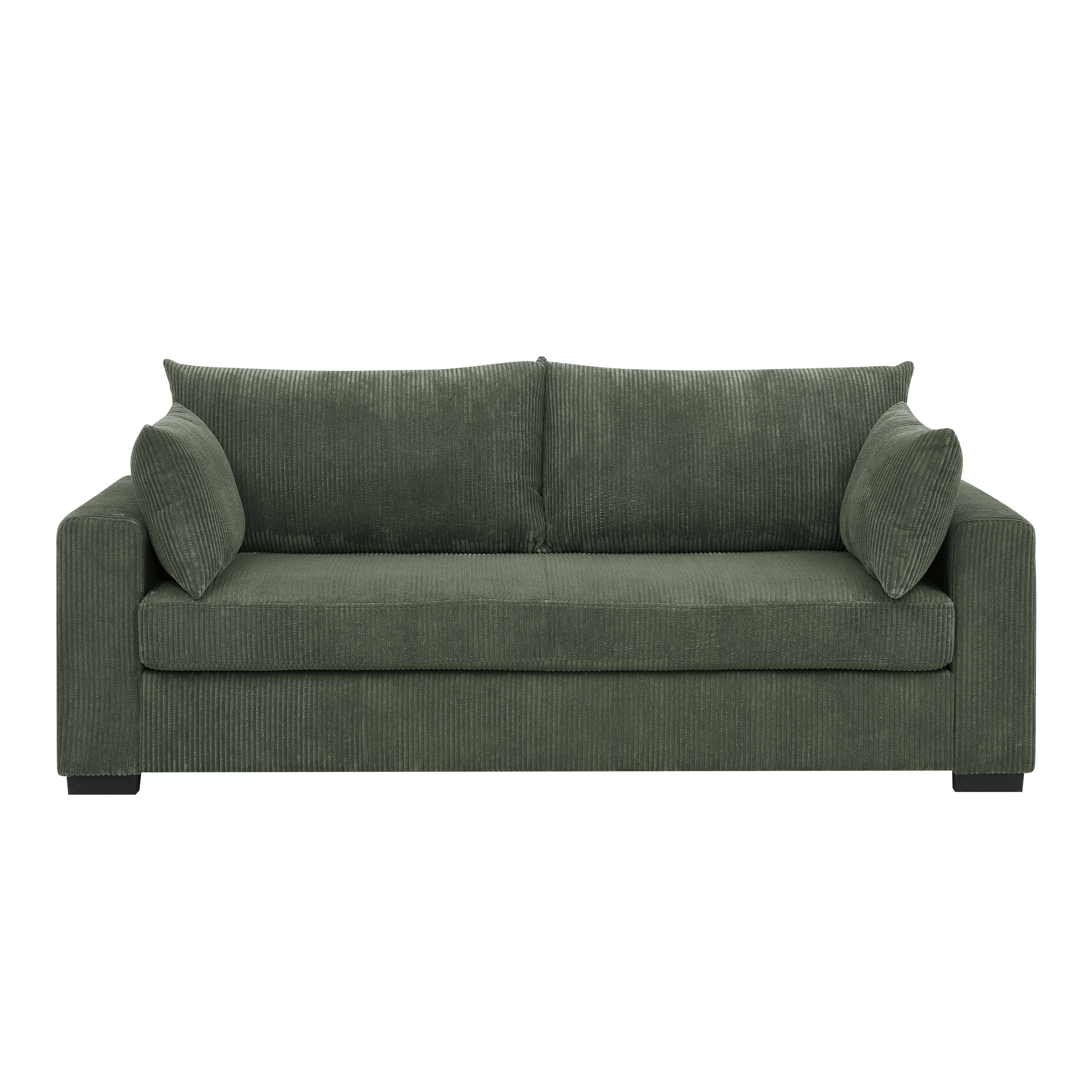 HOMYCASA DESIGN INC - Wholesale Sofa - Coastal Haven Corduroy Sofa with Deep Cushions Neutral Color12