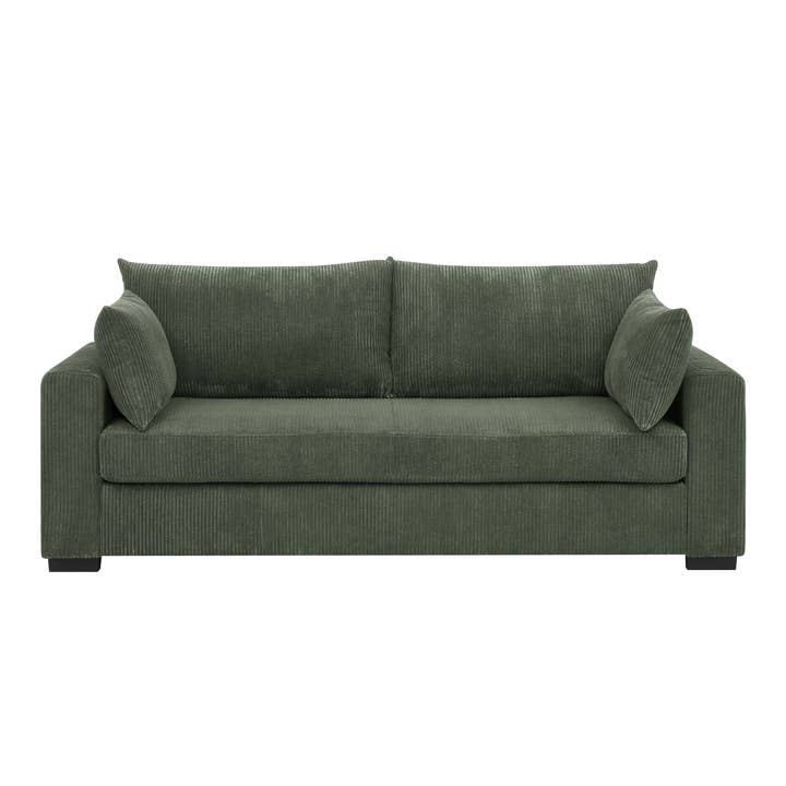 HOMYCASA DESIGN INC - Wholesale Sofa - Coastal Haven Corduroy Sofa with Deep Cushions Neutral Color12