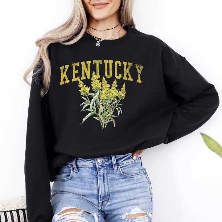 Refinery Number One LLC - Vente Sweat-shirt à imprimés – unisexe - Chandail à motif floral Kentucky State1